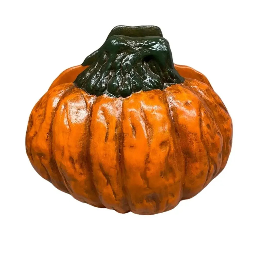 Hand Painted Ceramic Thanksgiving Fall Pumpkin Napkin Holder